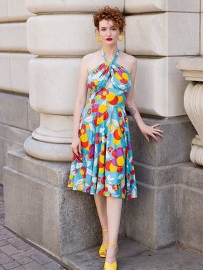 Trashy Diva cherry print Tutti Fruity swing dress. Colorful and cute! Size 18